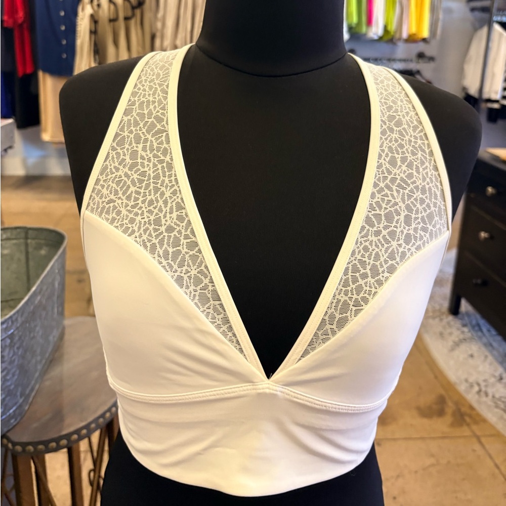 Lululemon White Lacy bra size 8